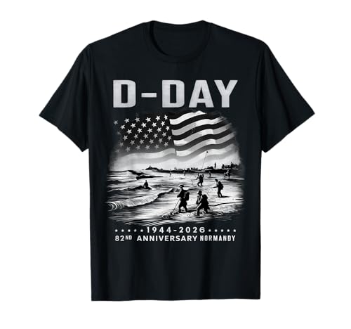 Omaha Beach 1944 D-Day 2026 82ème Anniversaire Normandie D-Day T-Shirt