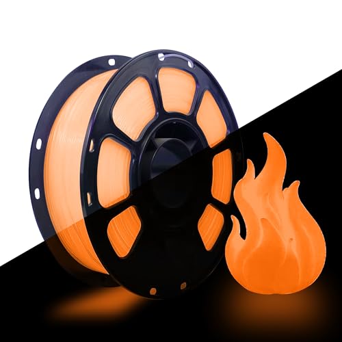 Image of iBOSS 3D PLA Plus Printer Filament, 1.75mm Glow in The Dark Orange PLA+ Filament for 3D Printing, 1kg Spool (2.2lbs), Dimensional Accuracy + /- 0.02 mm, Fit Most FDM 3D Printers, Glow Orange