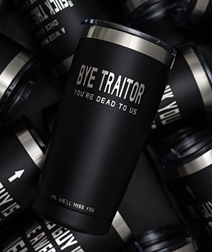 ARIABLE-Bye-Traitor-Coworker-Leaving-Gifts-for-Men-Women-Farewell-Goodbye-Gift-for-Colleague-Boss-Friend-Going-Away-New-Job-Promotion-20-Ounce-Engraved-Tumbler-Black ARIABLE Bye Traitor Coworker Leaving Gifts for Men Women Farewell Goodbye Gift for Colleague Boss Friend Going Away New Job Promotion 20 Ounce Engraved Tumbler Black