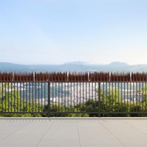 Image of Bird Spikes |Brown| Pack of 10 Bird Spikes | 11.5 Inch Length Repellent Spike, Pigeon Problem Solutions, UV Stabilized Spikes for Outdoor AC Unit & Balcony Railing, Pigeon Control
