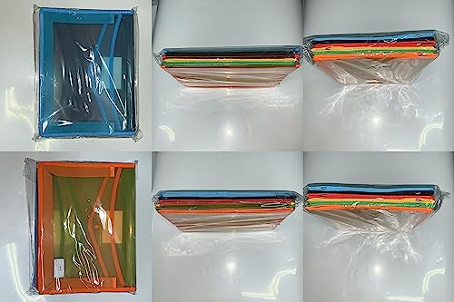 Cartelle Portadocumenti in Plastica,6 Pcs A4