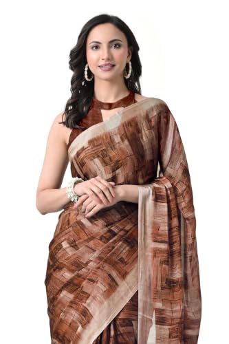 Image of MIRCHI FASHION Women Saree | Chiffon Batik Printed Breathable Regular Use Sari with Blouse