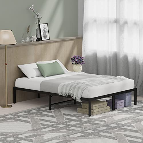 Musen Queen Bed Frame, 14 Inch Platform With Storage, Heavy Duty Steel Metal Bed Frame No Box Spring Needed, Noise Free, Anti-Slip, Easy Assembly (Max Load: 1200Lb) #TOP5