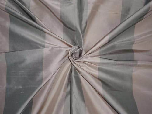 Dupion 100 % soie rayée bleu au mètre 137 cm DUPS33 pour couture robe