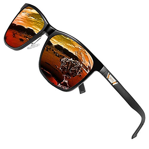 Image of DUCO Mens Sunglasses Polarized UV Protection Retro Rectangular Frame Sun Glasses for Driving Fishing 100% UV Blocking 3029H