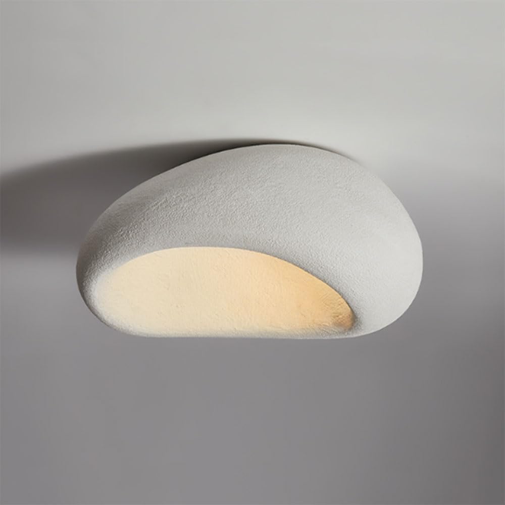 Plafonnier wabi sabi, E27 plafonnier d'éclairage japonais pour cuisine îlot chambre salle à manger couloir (A,40CM)