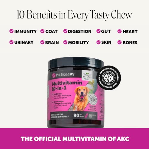 Image of 10-in-1 Dog Multivitamin Supplement with Glucosamine & Probiotics - Hip & Joint Support, Digestive Health, Immune Support, Heart & Skin - All-in-One Daily Vitamins & Omega-3s for Dogs (Chicken 180 Ct)
