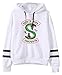 HUASON Riverdale Felpe con Cappuccio da Donna Southside Serpents Logo Sweatshirt Colore Solido Pullover a Maniche Lunghe(XS)
