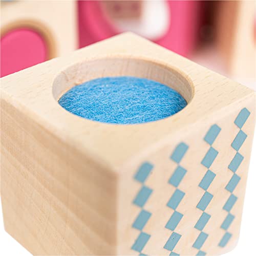 Image of Bigjigs Toys FSC Certified Sensory Blocks, Wooden Sensory Toys for 1 2 3 Year Olds
