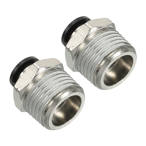 Conectores de unión de ajuste neumático PATIKIL de 8 mm x 1/2" NPT para mangueras de aire 2
