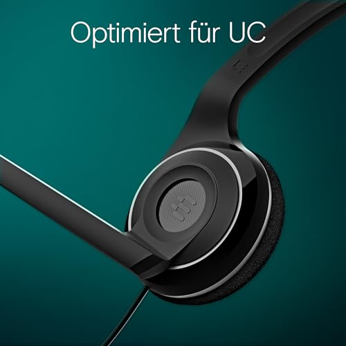 EPOS PC 8 USB On-Ear-Stereo Wired Headset mit Mikrofon, Kopfhörer mit Kabel, Inline-Lautstärke, Stummschaltung… – Ansicht 5