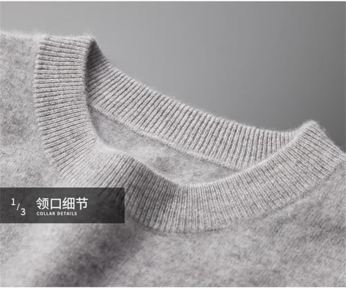 Men Cashmere Pullover for Autumn and O-Collar, Textured Knit Sweater Loose Sweater Loose and Knitted Top for3