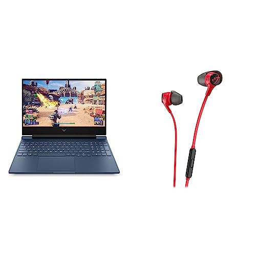 Image of HP Victus Gaming Laptop AMD Ryzen 5 5600H 15.6 inch(39.6 cm) FHD IPS Gaming Laptop & HyperX Cloud Earbuds II RED Gaming Earbuds with Mic