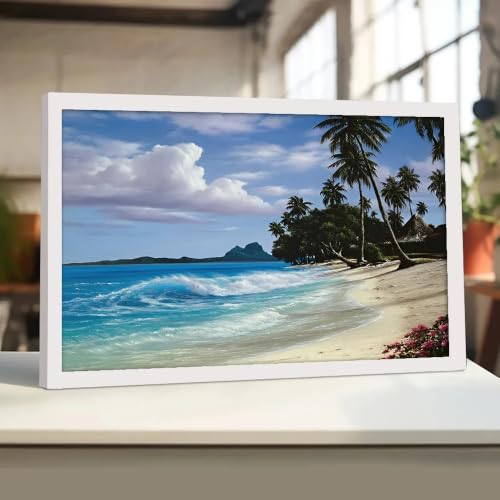 Tableau sur toile paysage marin 40 x 55 cm pour rompre la monotonie d'un mur