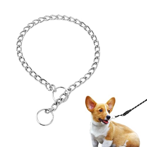 Collier Etrangleur pour Chien, Collier Chaîne Collier De Dressage pour Chien, en Acier Inoxydable, pour Dressage et Promenade, Chaine en Acier, Contrôle...