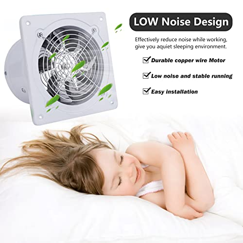 Wall Mounted Exhaust Fan, Low Noise Extractor Ventilator Fan - Image 4