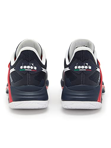 Diadora Men's B.Icon 2 All Ground Tennis Shoe (Blue Corsair/White/Fiery Red, 9)4