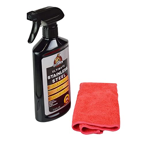 Limpiador y pulidor para acero inoxidable con paño de microfibra, 17oz miniatura 5