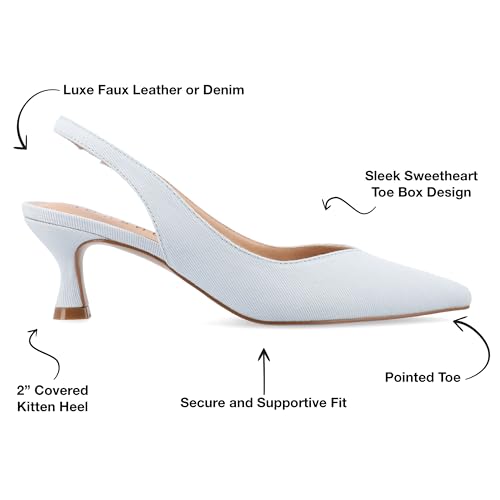 Kitten Heel Pumps by Journee Collection in Faux Leather2