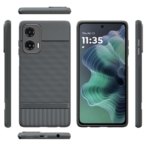 Image of Shockproof Case for Motorola Moto G35 5G | Full Camera Protection | TPU Flexible Back Cover for Motorola Moto G35 5G (Graphite Grey)