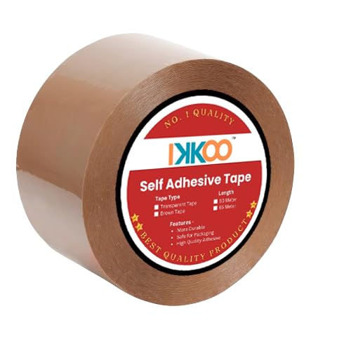 Ikkoos 48mm 65 Meters,(Pack of 1) Brown Packaging Tape,Self Adhesive High-Strength Packing Tape Rolls BOPP tape Industrial Tape for Home, Office use & Box Packing Brown Cello Tape (B0CW3DMTSQ) Amazon Price History, Amazon Price Tracker