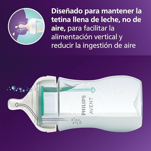 Miniatura 6 de Philips Avent Biberón Natural Response: biberón de 260 ml con sistema AirFree, sin BPA, para recién nacidos a partir de 1 mes (modelo SCY673/01)