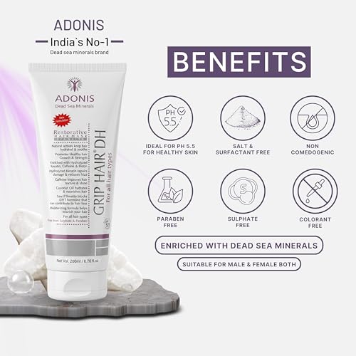 Image of Adonis Grip Hair DH Mask 200ML | Deep Nourishment & Smoothing Treatment Mask | Frizz Control Smooth and Silky Hair Growth for All Hair Types