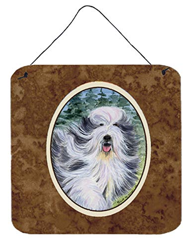 Caroline's Treasures SS8037DS66 Bearded Collie Wall or Door Hanging Prints Aluminum Metal Sign Kitchen Wall Bar Bathroom Plaque Home Decor, 6x6, Multicolor
