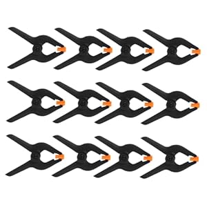 iplusmile 12 Stück Federzwingen Plastik Schwarz