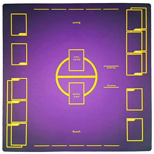 OTOlife ポケモンカード プレイマット ラバープレイマット 滑り止め 収納袋付き カードゲーム ポ ケカ 60×60cm