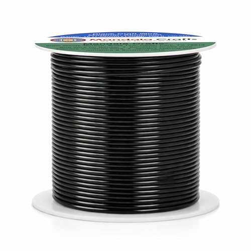 Image of Mandala Crafts 16 Gauge Black Anodized Aluminum Craft Wire, 100 FT | Colored, Flexible, Bendable, for Bonsai, Armature, Sculpting, Wire Wrapping, Jewelry Making, Weather & Tarnish Resistant