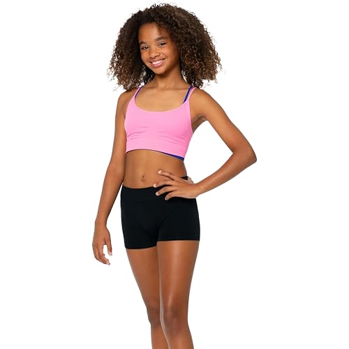 Girls Boy Shorts - Perfect for Dance Cheer Gym & Athletic Wear All Purpose One Size Girls 7-103