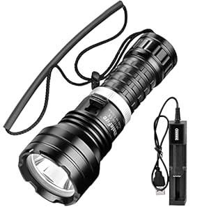 WholeFire 10000 Lumen Duiken Torch, XHP70 Professionele 50 M Onderwater Zaklamp IPX8 Waterdichte Duik Licht LED Onderzeese Lichten voor Onder Water Diepzee Grot bij Nacht