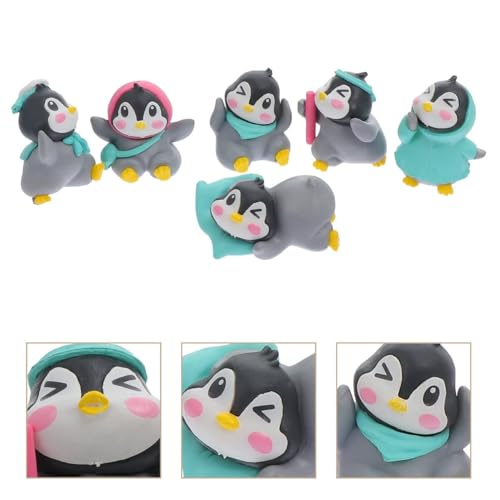 Image of SATYAM KRAFT 5 Set (30 Pcs) Cute Penguin Miniature Figurines Showpiece | Gift for Him /Her, Return Gift, Home Decor, Table, Car Dashboard, Office Decoration Items (Multicolor)