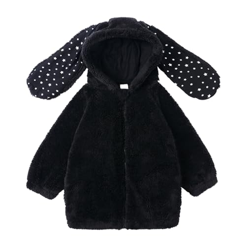 Girl Cute Fleece Hoodies Jacket R𝐚bbit Ears Shaggy Trendy Hoody Coats Toddler Sh𝐞rpa Casual Warm Fuzzy Outwears