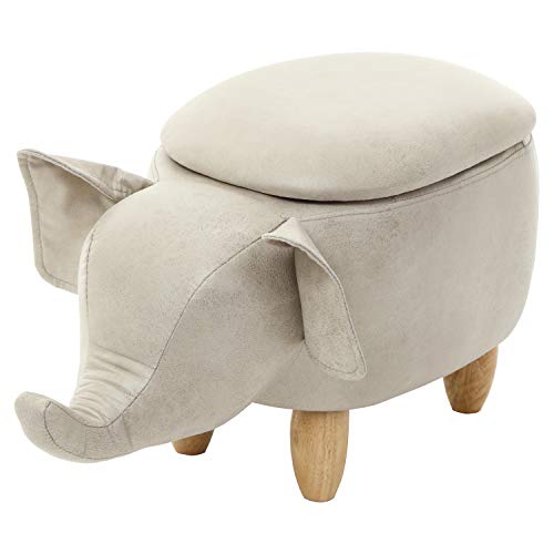 アニマルスツール 収納つき ゾウ 収納スツール オットマン 収納ボックス フタ付き おしゃれ PVCレザー ファブリック チェア 椅子 収納BOX ボックススツール ベンチ BOXスツール ソファー イス 踏み台 】のサムネイル