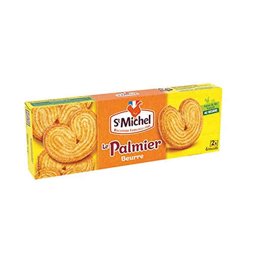ST MICHEL - Le Palmier au Beurre - Fin & Croustillant - 2 Sachets de 6 Biscuits - 87g