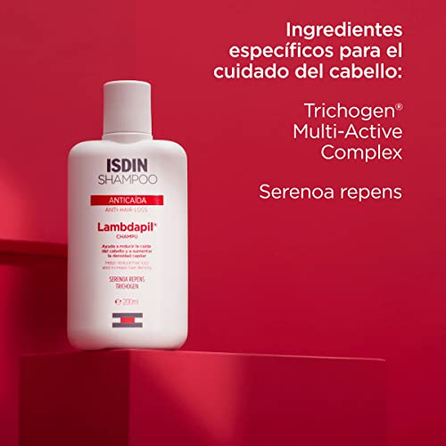 ISDIN Lambdapil Champú Anticaída Ayuda a Reducir la Caída Excesiva del Cabello y a Aumentar su Densidad, Cabello Fuerte y con Aspecto Saludable, 200 ml - imagen 7