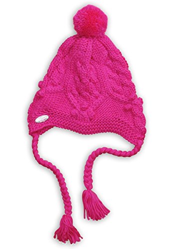 Tussi on Tour Gorro de Punto Rosa, 100% poliacrílico, Emblema de Metal Cosido, Talla única.