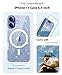MIODIK for iPhone 17 Case + Screen Protector, [Compatible with Magsafe] Clear Glitter Women Girl Cute Phone Case, Anti-Yellowing Protective Shockproof Cover for iPhone 17 6.3 Inch - Sparkle Clear