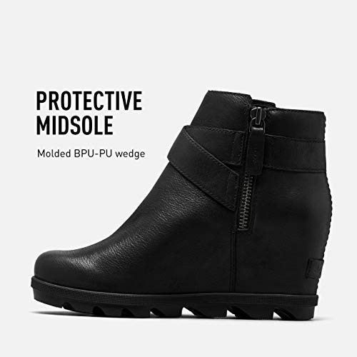 Sorel Women's Joan Of Arctic Wedge Ii Buckle Boot - Light Rain - Waterproof - Black - Size 8 #TOP2