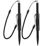 WATIIFUFU Lot de 2 Stylets Résistifs pour Écrans Tactiles Cordon, Clip et Pointe Dure, Destinés aux Terminaux Point de Vente et Consoles de Jeux