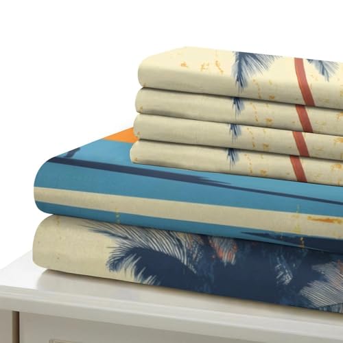 Housse de couette microfibre Surfeur 3D déco chambre lit double de qualité