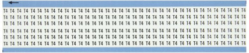 Marqueur de câble Brady T4 lot de 25 cartes étiquettes vinyle repositionnables