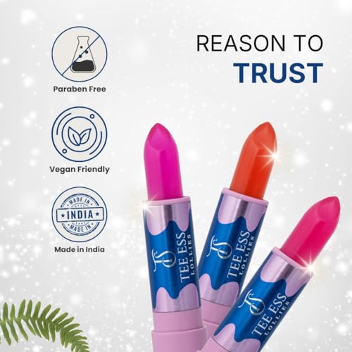 Image of TEE ESS Lollies 3-in-1 Multi Use LipStick | Used as Lipstick ,Highlighter and EyeShadow | With Ph Adaptive Colour| High Shine Finish | Smooth & Silky Texture | Lightweight, Moisturizing with Vitamin E | Non-Sticky for Daily Wear | 4gms (Lilac)
