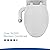 Bio Bidet SlimEdge Dual Nozzle Bidet Attachment with Bemis Round Toilet Seat, Fresh Water Spray Non Electric, Easy to Install, Brass Inlet and Internal Valve