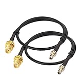 Eightwood TS9 Male to SMA Female Bulkhead External Antenna Adapter Cable 12 inch (2-Pack) for 4G LTE...