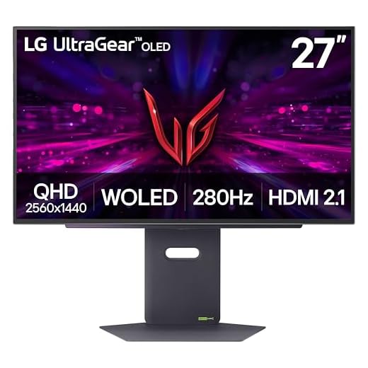 LG 27GX700A-B 27-inch Ultragear QHD (2560 x 1440) OLED Gaming Monitor, 280Hz, 0.03ms, NVIDIA G-Sync, AMD FreeSync Premium Pro, VESA DisplayHDR TrueBlack500, with up to DCI-P3 99.5%, HDMI 2.1, Black