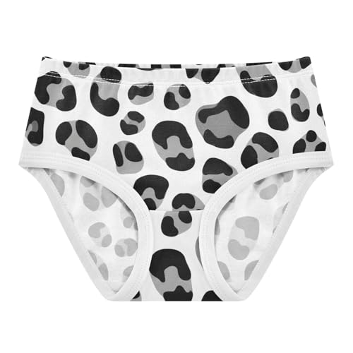 Leopard Print Black Grey White Little Girl Panties Girls Underwear Toddler Cotton Florals Kids Briefs Undies 2t