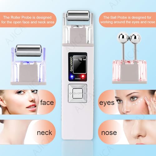 Image of Portable Rechargeable Galvanic Device | Skin Care Reduce Wrinkles Skin Tightening Firming Fine Lines Desincrustation Deep Pore Cleansing Rejuvenation Device